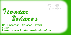 tivadar moharos business card